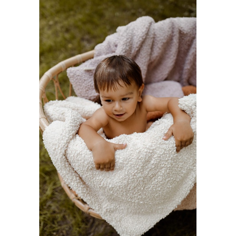 Couverture chaude en peluche - Crème