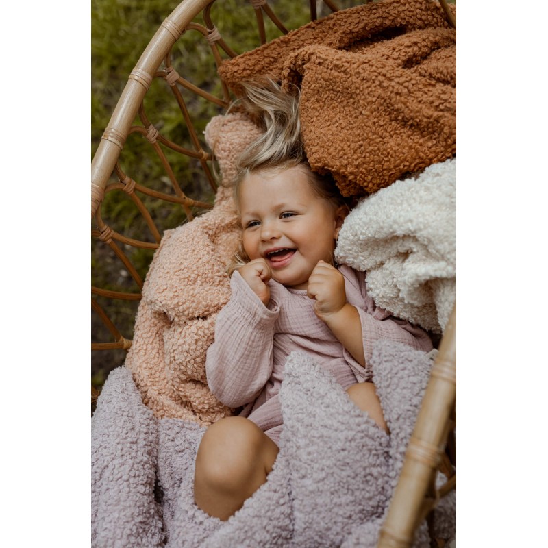 Couverture chaude en peluche - Crème