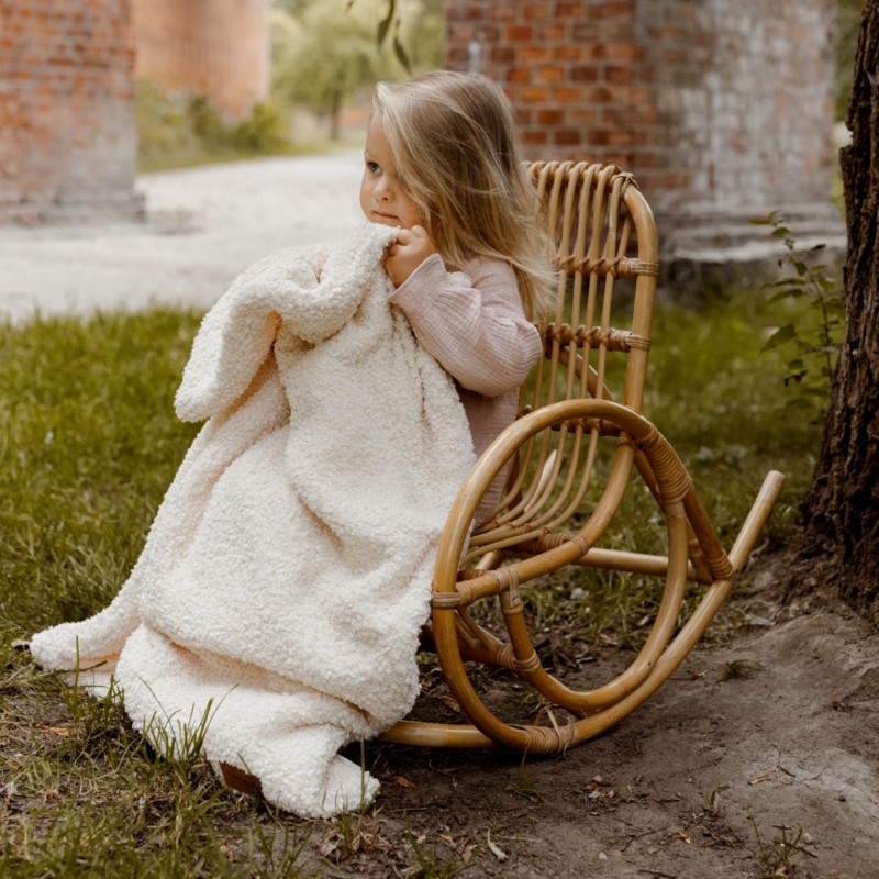 Couverture chaude en peluche - Crème