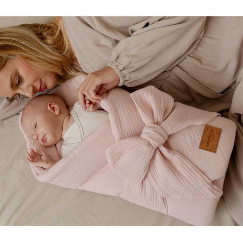 Baby wrap Muslin - Powder pink