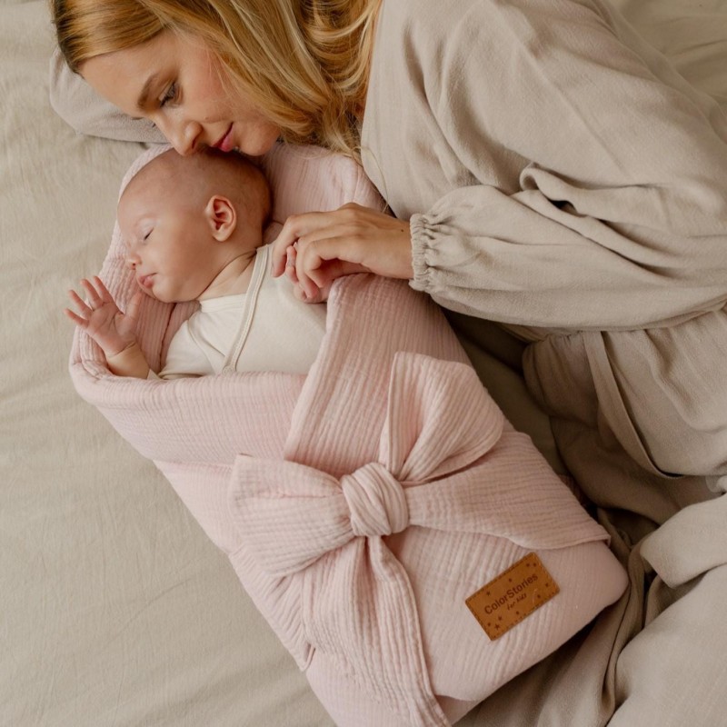Baby wrap Muslin - Powder pink
