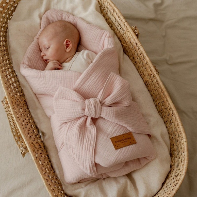 Baby wrap Muslin - Powder pink
