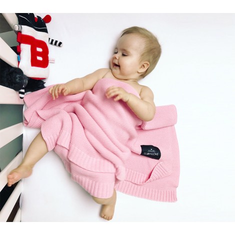 Couverture Bambou pour bebe - Rose Bonbon Lullalove Couverture Bambou pour bebe - Rose Bonbon Lullalove